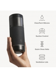 Черный мастурбатор с контролем всасывания Arcwave Pow Stroker - Arcwave - в Балашихе купить с доставкой