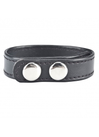 Кольцо на пенис SNAP COCK RING из искусственной кожи на клепках - BlueLine - в Балашихе купить с доставкой