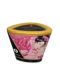 Массажная свеча Rose Petals с ароматом розы - 170 мл. - Shunga - купить с доставкой в Балашихе