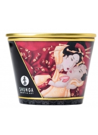 Массажная  свеча Sparkling Strawberry Wine с ароматом клубничного вина - 170 мл. - Shunga - купить с доставкой в Балашихе