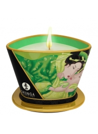 Массажная свеча Exotic Green Tea с ароматом зелёного чая - 170 мл. - Shunga - купить с доставкой в Балашихе