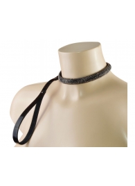 Эффектный сверкающий ошейник с поводком  Гламур - Sitabella - купить с доставкой в Балашихе