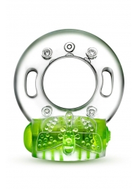 Зеленое эрекционное виброкольцо Arouser Vibrating C-Ring - Blush Novelties - в Балашихе купить с доставкой