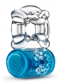 Синее эрекционное виброкольцо One Night Stand Vibrating C-Ring - Blush Novelties - в Балашихе купить с доставкой