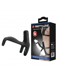 Черная вибронасадка на пенис Vibrating Penis Sling - Baile - в Балашихе купить с доставкой