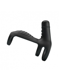 Черная вибронасадка на пенис Vibrating Penis Sling - Baile - в Балашихе купить с доставкой