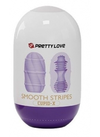 Сиреневый мастурбатор-яйцо Smooth Stripes - Baile - в Балашихе купить с доставкой