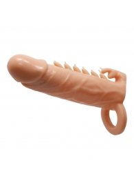 Телесная удлиняющая насадка Penis Sleeve Emmitt - 17 см. - Baile - в Балашихе купить с доставкой