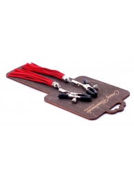 Металлические зажимы на соски с красными замшевыми кисточками - Crazy Handmade - купить с доставкой в Балашихе