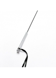 Черный кожаный стек с гладкой ручкой - 55 см. - Crazy Handmade - купить с доставкой в Балашихе