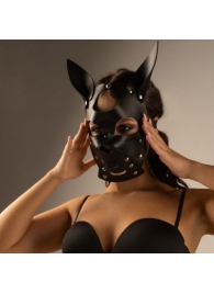 Черная маска  Собака  с ушками - Crazy Handmade - купить с доставкой в Балашихе