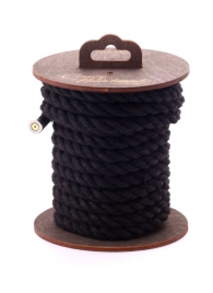 Черная хлопковая веревка для бондажа на катушке - 5 м. - Crazy Handmade - купить с доставкой в Балашихе