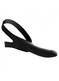 Черный кляп-страпон Masters Mini Face Fuck Strap-On - 14 см. - XR Brands - купить с доставкой в Балашихе