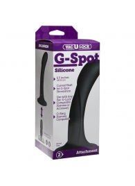 Черная изогнутая насадка Vac-U-Lock G-Spot - 16,5 см. - Doc Johnson - купить с доставкой в Балашихе