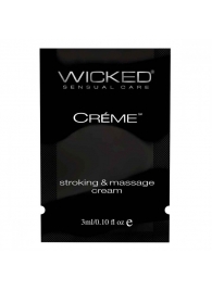 Крем для массажа и мастурбации Wicked Stroking and Massage Creme - 3 мл. - Wicked - купить с доставкой в Балашихе