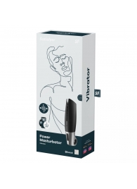 Черный мастурбатор с вибрацией Power Masturbator - Satisfyer - в Балашихе купить с доставкой