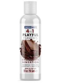 Массажный гель 4-в-1 Chocolate Sensation с ароматом шоколада - 29,5 мл. - Swiss navy - купить с доставкой в Балашихе