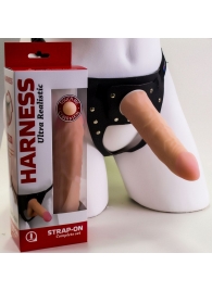 Страпон Харнесс из трусиков и насадки-фаллоса - 17,5 см. - LOVETOY (А-Полимер) - купить с доставкой в Балашихе
