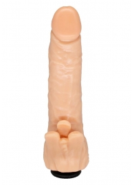 Телесная гелевая насадка-фаллос с клиторальными лепестками - 18,5 см. - LOVETOY (А-Полимер) - купить с доставкой в Балашихе