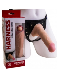Страпон Harness из двух предметов: регулируемые трусики и насадка-фаллос - 17,5 см. - LOVETOY (А-Полимер) - купить с доставкой в Балашихе