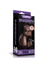 Женский темнокожий страпон Easy Strapon Set 7 Inch - 18 см. - Lovetoy - купить с доставкой в Балашихе