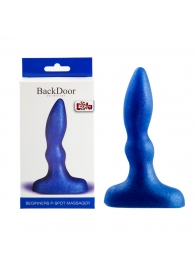 Синий анальный стимулятор Beginners p-spot massager - 11 см. - Lola Games - в Балашихе купить с доставкой
