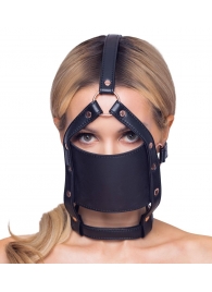 Черный намордник с кляпом-шаром Head Harness With A Gag - Orion - купить с доставкой в Балашихе