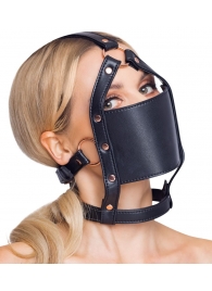 Черный намордник с кляпом-шаром Head Harness With A Gag - Orion - купить с доставкой в Балашихе