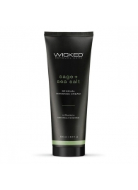 Массажный легкий крем WICKED Sage plus Sea Salt - 120 мл. - Wicked - купить с доставкой в Балашихе