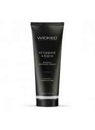 Массажный легкий крем WICKED Stripped plus Bare - 120 мл. - Wicked - купить с доставкой в Балашихе