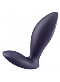 Фиолетовый анальный вибростимулятор Power Plug - Satisfyer - в Балашихе купить с доставкой