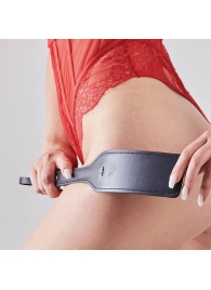 Черная кожаная шлепалка SitaBlack - 30 см. - Sitabella - купить с доставкой в Балашихе