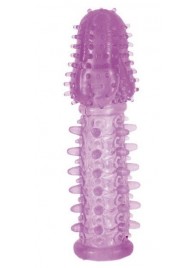 Фиолетовая насадка, удлиняющая половой член - 13,5 см. - Toyfa Basic - в Балашихе купить с доставкой
