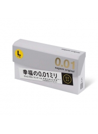 Презервативы Sagami Original 0.02 L-size увеличенного размера - 5 шт. - Sagami - купить с доставкой в Балашихе
