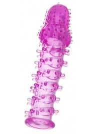 Фиолетовая насадка, удлиняющая половой член, BIG BOY - 13,5 см. - Toyfa Basic - в Балашихе купить с доставкой