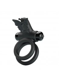 Черное эрекционное виброкольцо Passionate Ring IX - Baile - в Балашихе купить с доставкой
