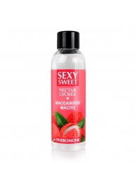 Массажное масло Sexy Sweet Nectar Lychee с феромонами и ароматом личи - 75 мл. - Биоритм - купить с доставкой в Балашихе