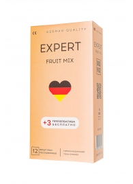 Ароматизированные презервативы EXPERT Fruit Mix - 12 шт.(+3 в подарок) - Expert - купить с доставкой в Балашихе