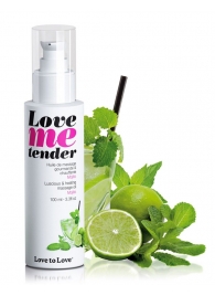 Съедобное согревающее массажное масло Love Me Tender Mojito с ароматом мохито - 100 мл. - Love to Love - купить с доставкой в Балашихе