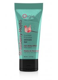 Съедобный интимный гель Orgie Lube Tube Cocktail Strawberry Mojito - 50 мл. - ORGIE - купить с доставкой в Балашихе