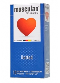 Презервативы с пупырышками Masculan Dotted - 10 шт. - Masculan - купить с доставкой в Балашихе