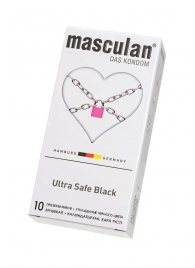 Ультрапрочные презервативы Masculan Ultra Safe Black - 10 шт. - Masculan - купить с доставкой в Балашихе