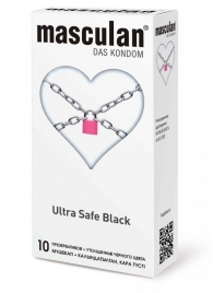 Ультрапрочные презервативы Masculan Ultra Safe Black - 10 шт. - Masculan - купить с доставкой в Балашихе