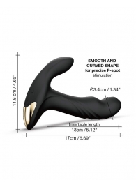 Черный вибромассажер простаты Multi P-Joy с 3 моторами - Dorcel - в Балашихе купить с доставкой