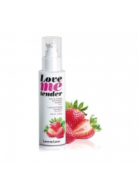 Съедобное согревающее массажное масло Love Me Tender Strawberry с ароматом клубники - 100 мл. - Love to Love - купить с доставкой в Балашихе