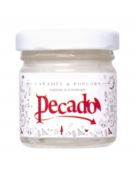 Массажная свеча Caramel   Popcorn - 35 мл. - Pecado - купить с доставкой в Балашихе