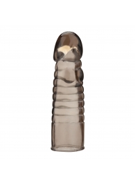 Дымчатая насадка-удлинитель Ribbed Realistic Penis Enhancing Sleeve Extension - 15,2 см. - BlueLine - в Балашихе купить с доставкой