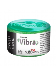 Возбуждающий крем Vibra с эффектом вибрации - 3,5 гр. - HotFlowers - купить с доставкой в Балашихе