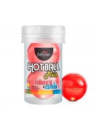 Лубрикант на масляной основе Hot Ball Plus с охлаждающе-разогревающим эффектом (2 шарика по 3 гр.) - HotFlowers - купить с доставкой в Балашихе