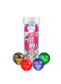 Ароматизированный лубрикант Hot Ball Mix на масляной основе (4 шарика по 3 гр.) - HotFlowers - купить с доставкой в Балашихе